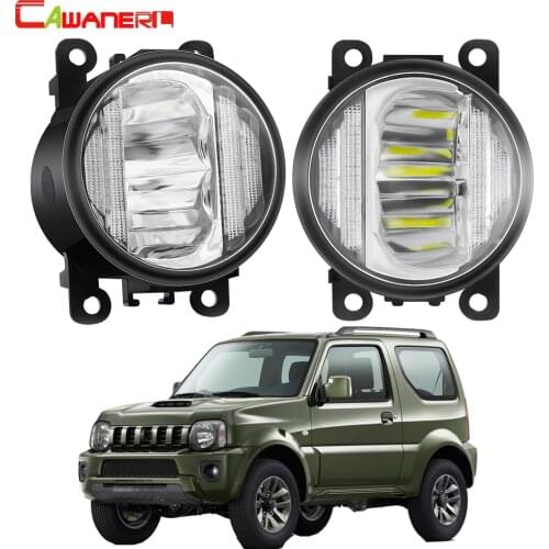 2in1 Fog Light + DRL For Suzuki Jimny FJ 1998-2014 Car Front Bumper LED Fog Lamp Daytime Running Light 30W 8000LM 12V
