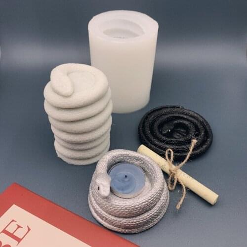 3 Kinds of Snake Mold Snake-shaped Entwined Coaster Candle Holder Candle Silicone Mold Cake Decoration Candle Making Kit