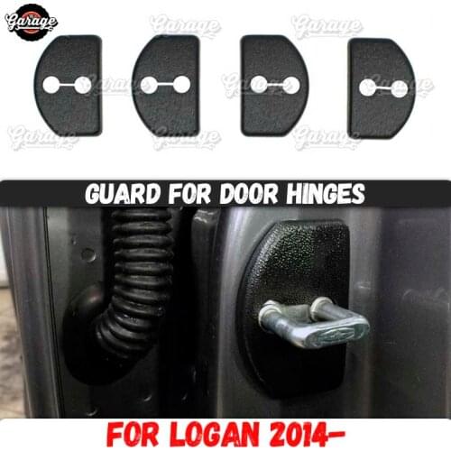 Guard for door hinges for Renault / Dacia Logan 2014- ABS plastic 4 pcs interior molding of scratches car styling tuning