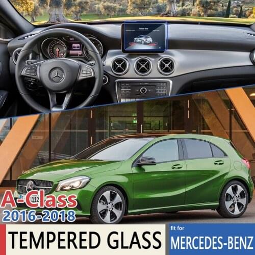 For Mercedes Benz A Class W176 MK3 2016 2017 2018 Car Navigation Auto GPS Film Full Screen Protector Tempered Glass Accessories