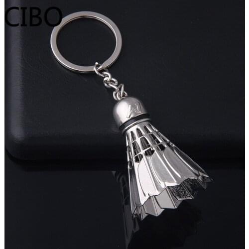 2019 New Alloy Badminton Keychain Men Women Keychain Jewelry Key Chain Holder Ring Car Bag Pendant Charm Keyring