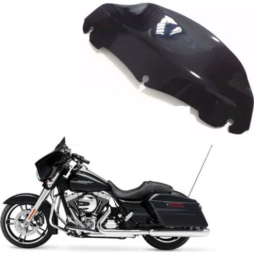 Black 9" Wave Windscreen Windshield For 2014 2015 2016 2017 Harley CVO Electra Glide Tri Model FLHT
