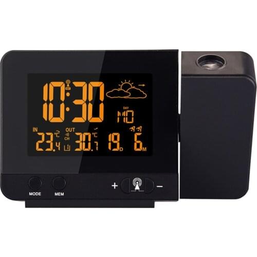 Digital Alarm Clock with Projection Indoor Outdoor Desktop Clocks Night light 8 Color Display Electronic Table Clock
