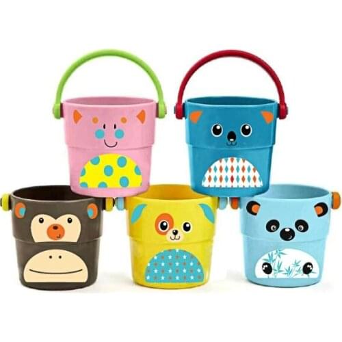 Children Baby Shower Toys Pouring Cup Flow Style Bucket Water Spray Tool Cute Cartoon Animal Childrens Toy Gift Q6PD