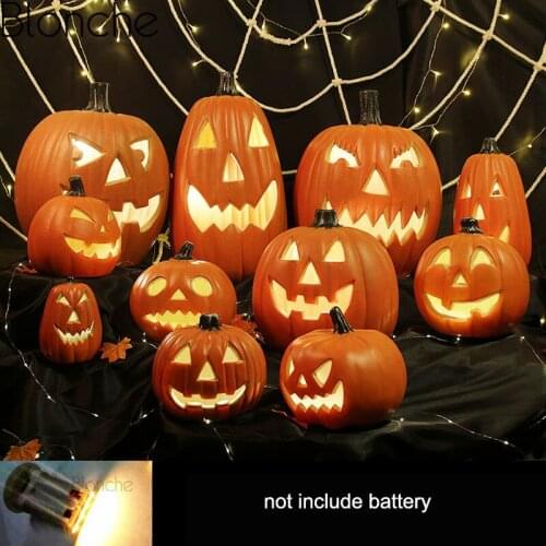 Halloween Pumpkin LED Light Lamp Creative Lantern Home Props Pumpkin Bar Party Horror Halloween Pumpkin Night Light Decoration