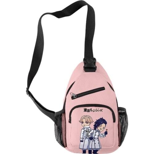 Hot Anime Tokyo Revengers Waterproof Oxford Chest Bag Crossbody Bag Teenager Boys Girls Cartoon Cosplay Shoulderbag Waist Bag
