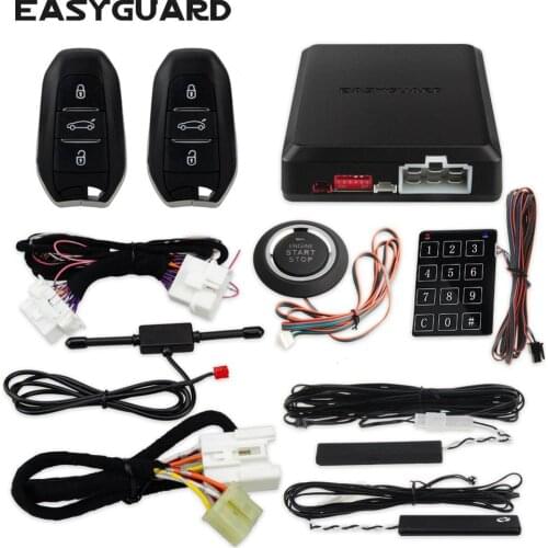 EASYGUARD keyless start stop kit fit for peugeot pke passive keyless entry remote engine start push to start password entry