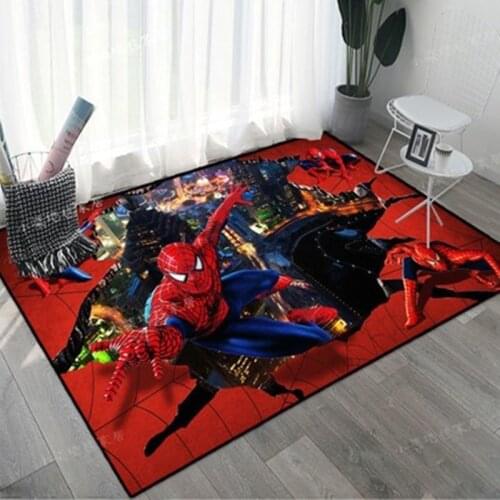 Cartoon Spiderman Door Mat Childrens Playmat Rug Carpet Floor Bedroom Doormat Non-slip Mat Decoracion De Fiestas Y Eventos