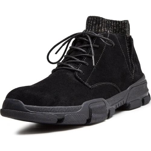 Men Short Boots Mens High Heel Leather Boots Fashionable Winter Shoes Men Sneakers 2021 Zapatos De Tacon Alto Para Hombre