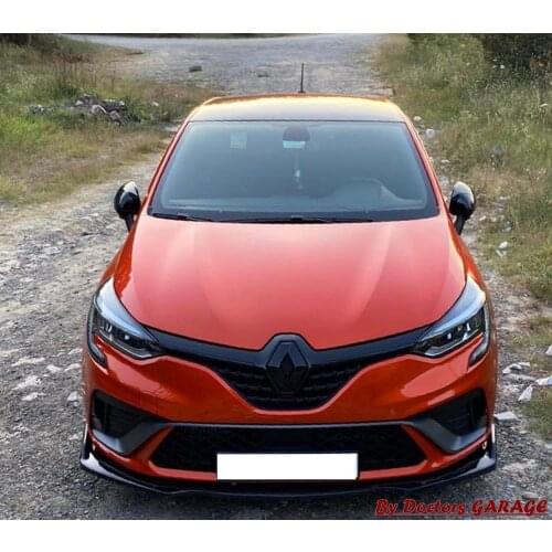For Renault Clio 5 Front Bumper Attachment 2019 2020 Front Lip Diffuser Car Auto Accessory Car-styling Piano Black 3 Pcs Quality