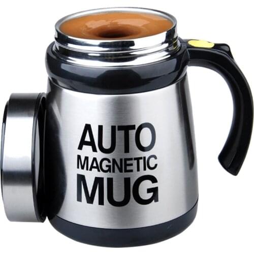NEW Electric Magnetization Self Stirring Mug Cute Double Big Belly Cup Stainless Steel Tumbler Coffee Mug Office Mugs With Lid