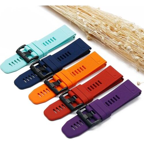 Watch accessories mens silicone strap 26mm buckle waterproof outdoor sports for Garmin Fenix 5X ladies strap