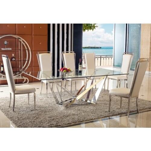 Modern dining set dining table with chairs dinner table 7 PCS