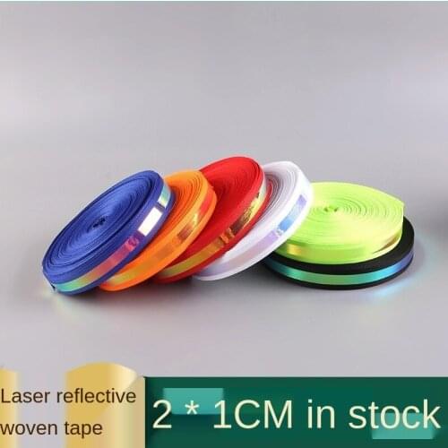High-brightness Chemical Fiber Reflective Materials Laser Webbing Pet Clothing Diy Accessories Ribbons for Crafts Ribbon