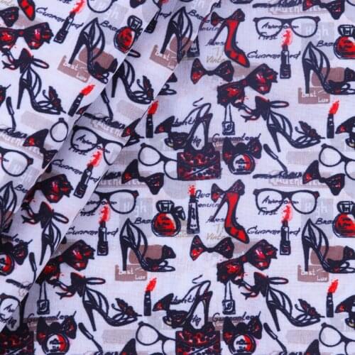 Diy 50*140CM Fashion pattern Polyester cotton Fabric Patchwor Printed for Tissue Kids Home Textile for Sewing Doll Dress Curtain