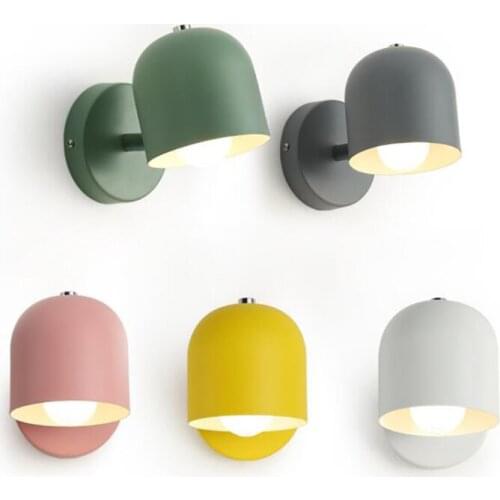 Vintage Wall Mount Bedside Single Sconce with Round Metal Shade Warm Light Wall Sconce Light Lamp Fixture for Bedroom Balcony