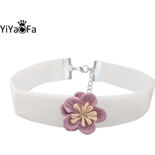 YiYaoFa Choker Necklace for Women Flower Accessories Gothic Jewelry Vintage Statement Necklace & Pendant False Collar DD-49
