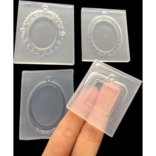 Liquid silicone mold base DIY resin jewelry pendant necklace pendant lanugo mold resin molds for jewelry