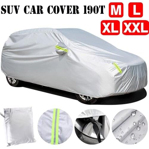 190T Full Car Cover Waterproof Anti Scratch Snow Cover Sun Protector Breathable M/L/XL/XXL Universal SUV For VW For Golf 4 7