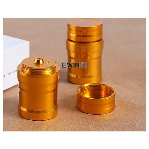 2 X Mini Gold Silver Alcohol Lamp Aluminum Light Lighting Cigarette Hookah Accessories Kit 10ML