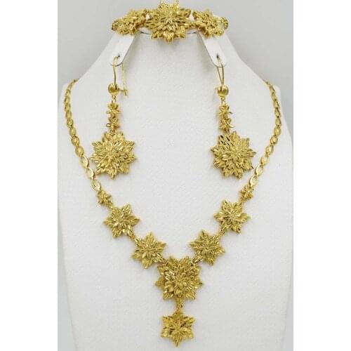 2017 Brand Unique Design Fashion Dubai Color Jewelry Set High Quality Nigerian Wedding African Beads Jewelry Set Parure Bijou