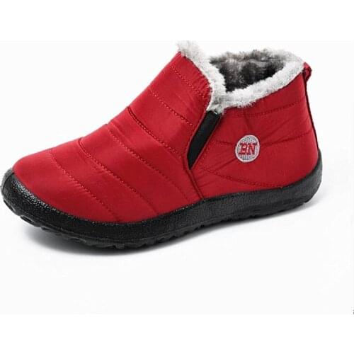 2019 Plus Size 35-46 New women Winter boots Solid Color Snow Boots Plush Inside Antiskid Bottom Keep Warm Waterproof Ski Boots