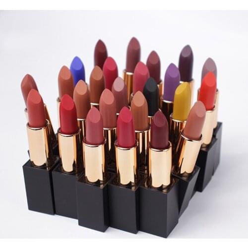 26 Colors Private Label Matte Lipstick Waterproof Long Lasting Pigment Natural LipTint Cosmetics Pro Lipstick Vendors Wholesale