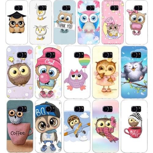 46AA Luxury fashion cute starry owl gift Soft Silicone Tpu Cover phone Case for Samsung Galaxy S6 S7 edge Case