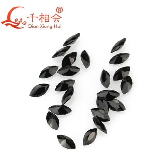 4*8mm to 7*14mm black color marquise shape Sic material moissanite loose stone