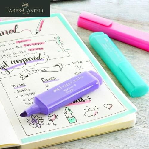 8pcs Faber-Castell Candy-Color Highlighter Highlight Marker Color Student Hand Book Pale Color Note Highlighter Set