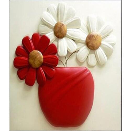 DIY 5D Full Diamond Painting Apple Three Small Flowers Bedroom Simple Modern Dot Sticker Diamond Living Room Cross Stitch GJ344