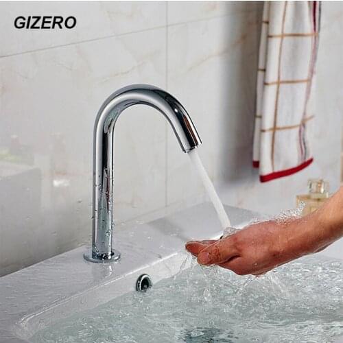 Automatic Infrared Sink Faucet Touchless Free Sensor Faucet Handfree Water Saving Inductive Electric Basin Faucet ZR1016
