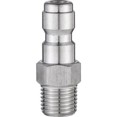 Pressure Washer Snow Foam Quick Plug Connector 1/4 inch to Spray-Gun Wand Lance Adapter Quick Disconnect Release Fitting