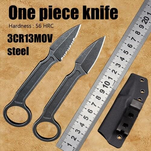 One piece 3Cr13Mov stainless steel fixed blade karambit tactical knives camping self defense knife EDC tools