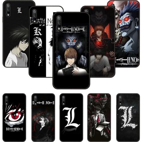 Phone Case For Huawei Honor 9X 10 9 20 8X 8A 8S 7X 7A i A Pro Play Lite Black Cover Funda Trend Japan Anime Anime Death Note L