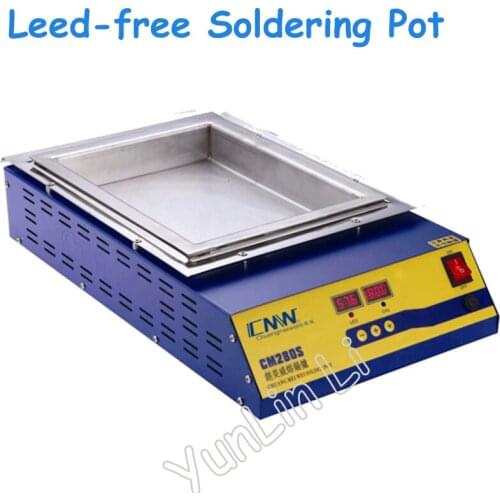 CM- 280S Lead-free Double Digital Solder Pot Soldering Soldering Desoldering Bath 280*200*45mm 21.2KG 2000W