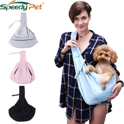Hands-Free Reversible Small Dog Bag Cat Sling Carrier Bag Travel Tote Breathable Double-sided Pouch Shoulder Carry Tote Handbag