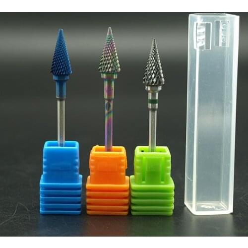 EasyNail Cone Tungsten Carbide Nail Drill Bit Mills Cutter For Cuticle Manicure Machine Rotary Bur Accessory Nail Files