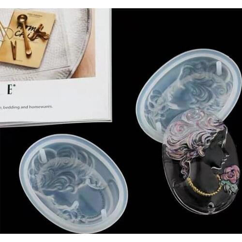Elegant Lady Pattern Silicone Mold Gypsum Aromatherapy Epoxy Resin Molds For DIY Pendant Home Decoration Crafts Jewelry Making