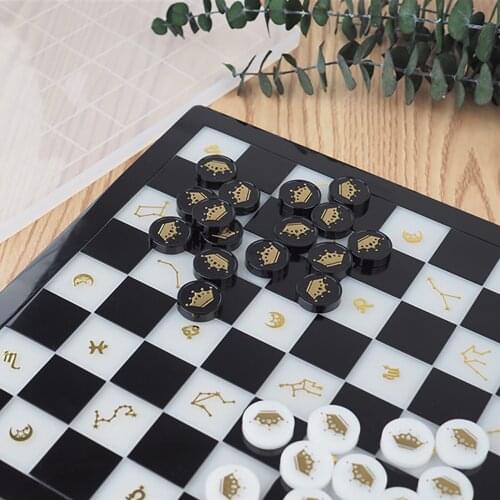 DIY Epoxy Chess International Checkers Board Chess Piece Resin Silicone Mold Handmade Mold International Checker Mold