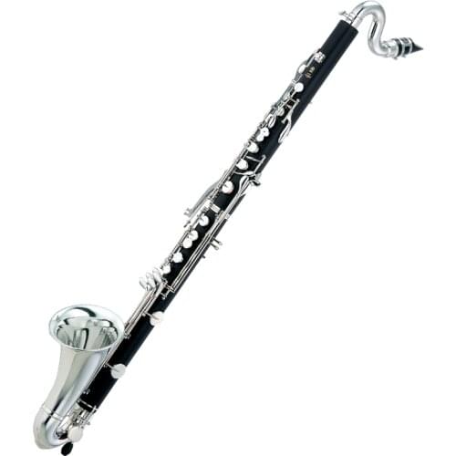 JM Silver Plated Keys Bass Clarinet Bb Tune Clarinet High Quality Bakelite Instrument With Case Free Shipping