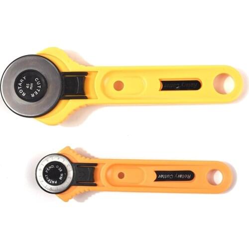 28/45mm Cloth Rotary Cutter for DIY Leather Paper Fabric Cutting Tool Patchwork Roller Wheel Round Knife Cutter Sewing Accessory