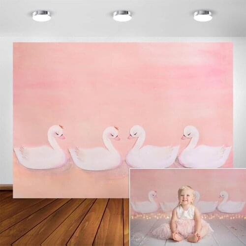 Swan Photography Backdrops Girl Newborn Baby Shower Photo Background for Photography Backdrop Photo Studio Shoot Phootcall