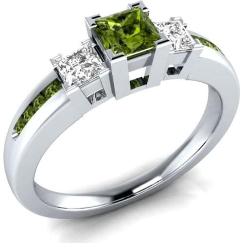 Fashion Silver Plated Crystal Zircon Rings for Women Engagement Wedding Fine Finger Ring Classic Design Romantic Jewelry Gift