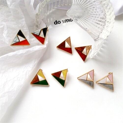 Fashionable earrings Fashion trend Ms decoration earrings Colourful matching earrings Geometric accessories wholesale earrings