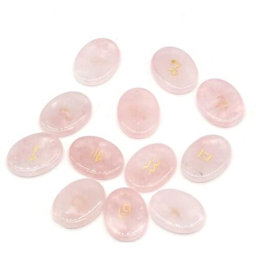 12pcs Natural Egg Shape Rose Quartzs Crystal Stone Loose Beads for Jewelry Making Bracelet Necklace Accessories Size 12x16mm