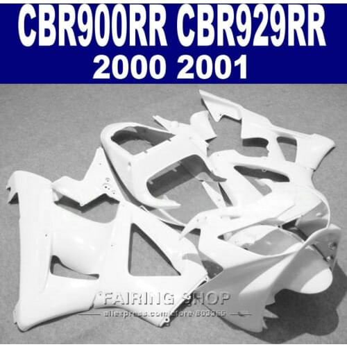 Cbr929rr 929 2000 2001 Fairings For Honda cbr900rr 00 01 Injection all white Fairing kit ( 100%suit ) C32