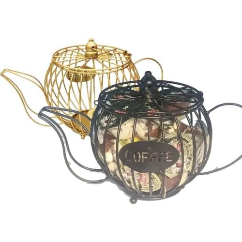 Hollowed Coffee Capsule Storage Basket Creative Coffee Cup Shaped Fruit Coffee Pod Organizer Holder For Home Cafe Hotel Ornament