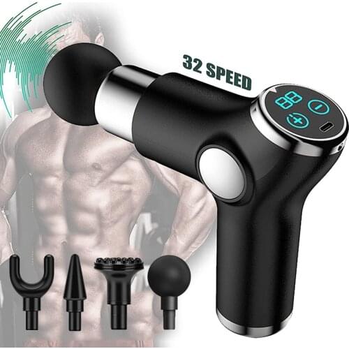 Deep Tissue Muscle Massage Gun Body Shoulder Back Neck Massager Exercising Athletes Relaxation Slimming Shaping Massager