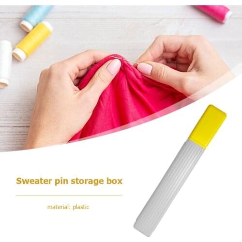 Sweater Needles Holder Storage Case Plastic Knitting Needle Storage Organizer Weaving Tools Container 41x6x3.5cm